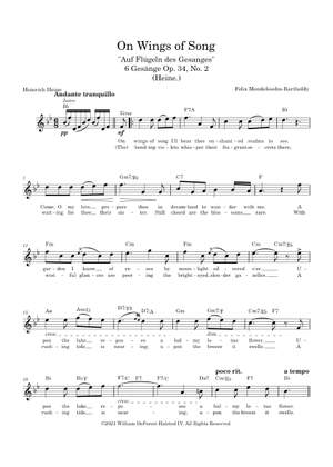 On Wings of Song – Felix Mendelssohn Felix Mendelssohn On Wings of Song ...