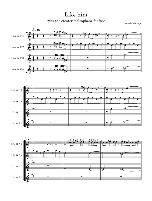 Like him – Tyler the creator mellophone fanfare
