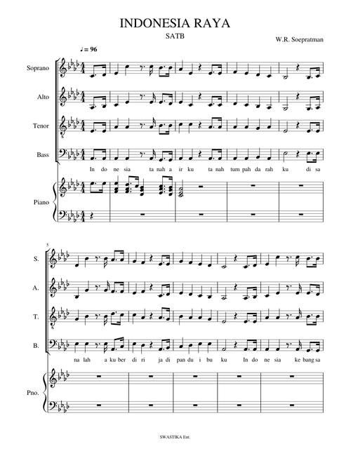 Indonesia Raya SATB