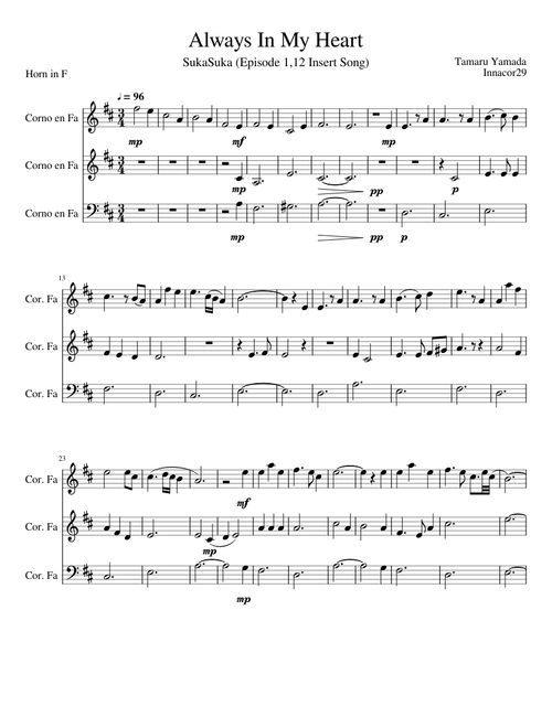 SukaSuka - Always In My Heart (Horn Trio)