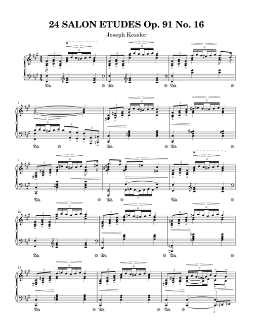 Joseph Kessler - 24 Salon Etudes Op. 91 No. 16