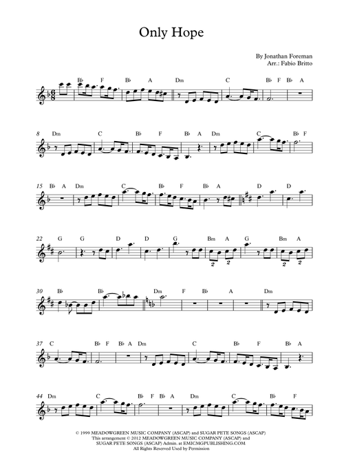 Only Hope (Arr. Fabio Britto) - Mandy Moore (Violin Solo)