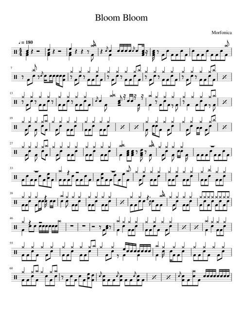 Morfonica - Bloom Bloom (Drum tab)