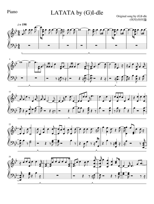 LATATA by (G)I-dle ((여자)아이들 - 라타타) | Piano Solo