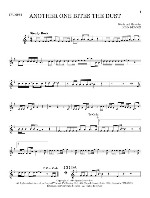 Another One Bites The Dust - Queen (Trumpet Solo)