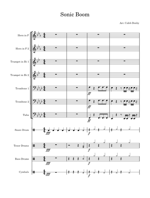 Sonic Boom for pep Band