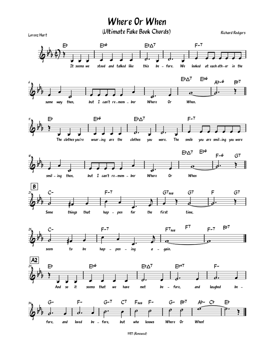 where-or-when-alternate-lead-sheet-with-lyrics-sheet-music-for