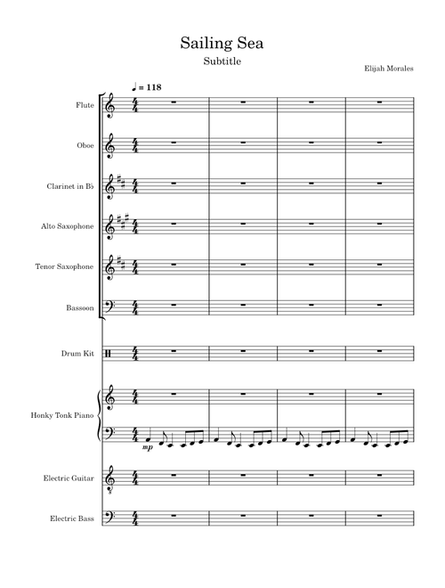 Untitled Project – elijahmrls122 sheet music arranged by HARI88 
