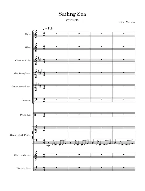 Untitled Project – elijahmrls122 sheet music arranged by HARI88