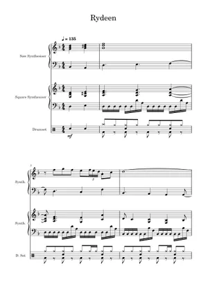 YMO YELLOW MAGIC ORCHESTRA Piano Solos Rydeen – Yellow Magic Orchestra (Piano Transcription) Sheet