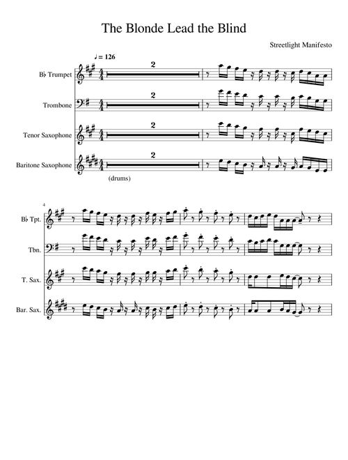 The Blonde Lead the Blind (transcription)