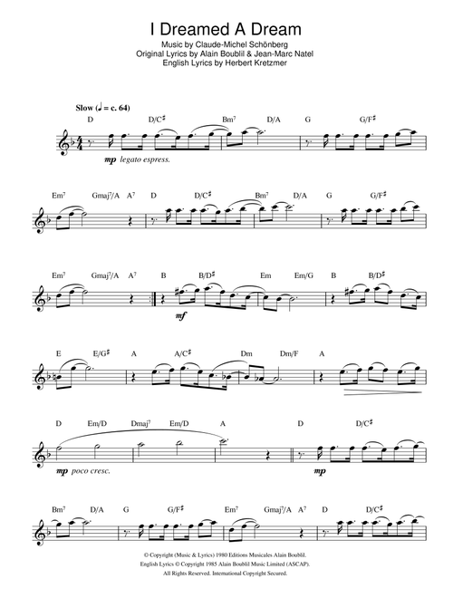I Dreamed A Dream (from Les Miserables) - Claude-Michel Schonberg (Flute Solo)