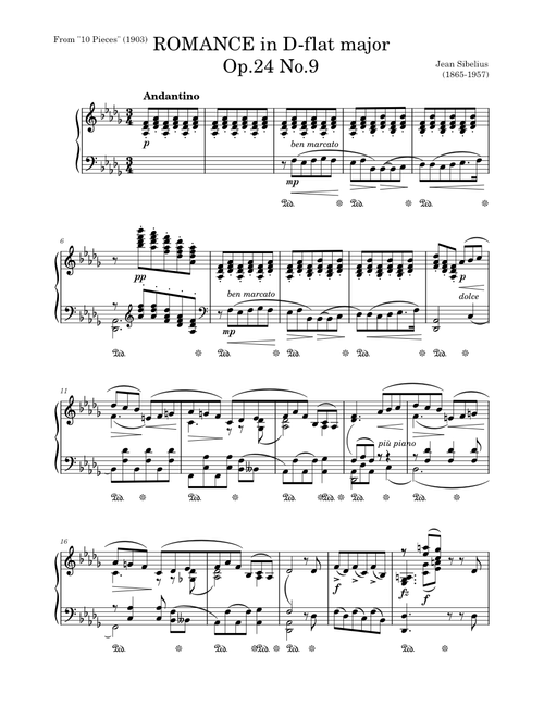 Romance (Op.24 No.9), J. Sibelius