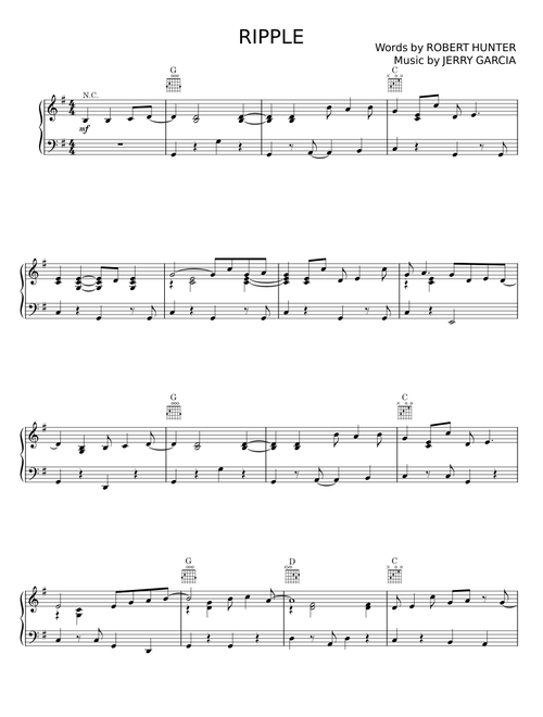 RIPPLE - ROBERT HUNTER