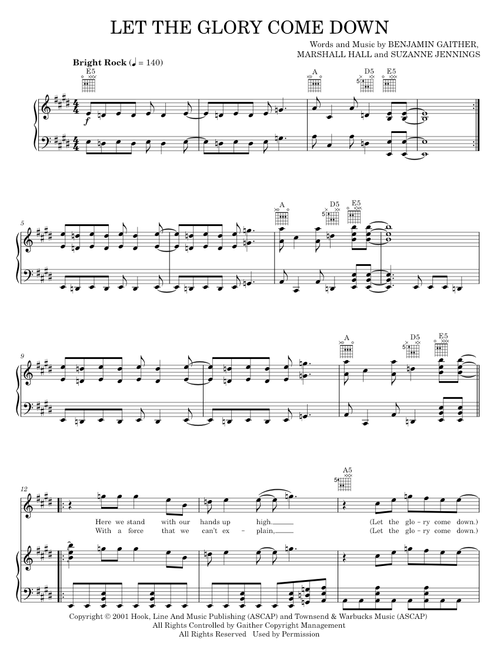 Let The Glory Come Down - David Phelps (Piano-Vocal-Guitar)