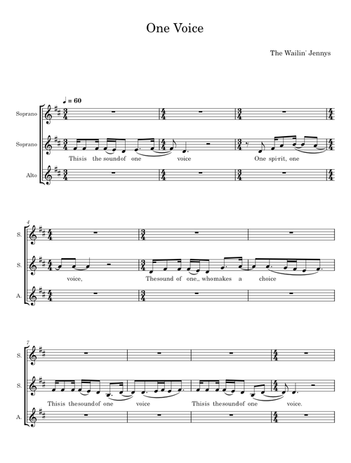 One voice - The Wailin' Jennys