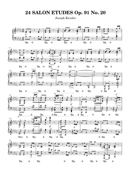 Joseph Kessler - 24 Salon Etudes Op. 91 No. 20