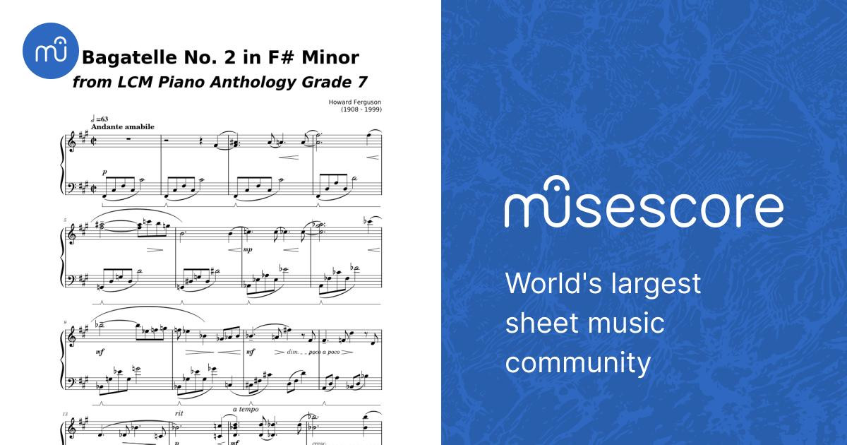 Free Piano Sheet Music – Bagatelles Op. 33, No. 2