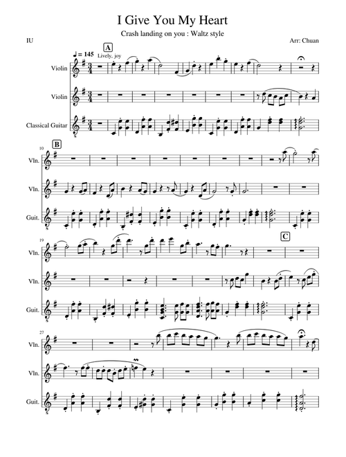 I Give You My Heart French cover