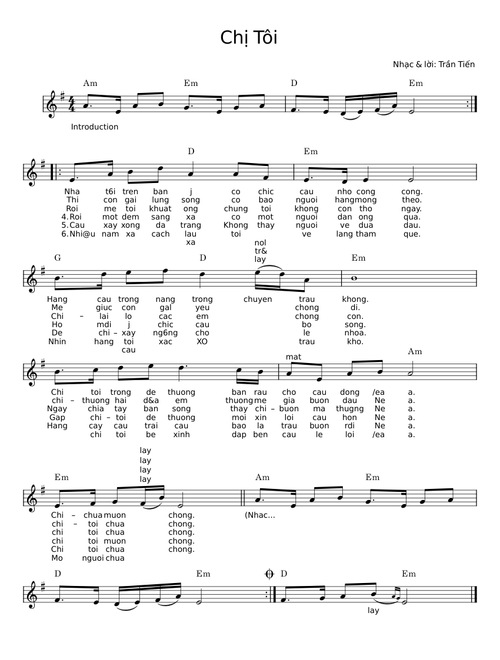 Chị Tôi - Trần Tiến