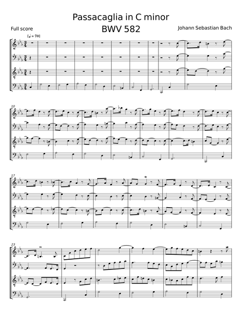 Passacaglia in C minor, BWV 582 - Johann Sebastian Bach