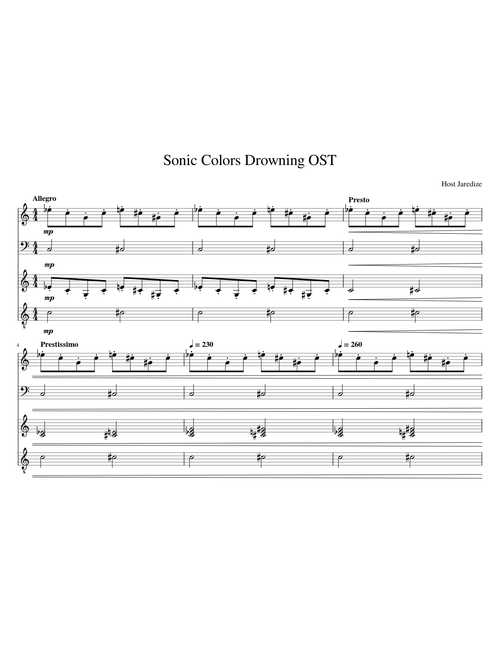 Sonic Colors Drowning OST