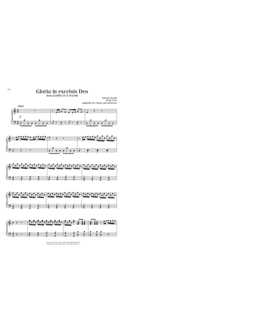 Gloria In Excelsis - Antonio Vivaldi (Piano Solo)