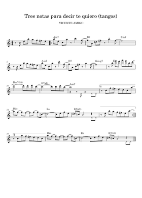 Free Vicente Amigo sheet music | Download PDF or print on