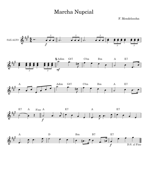 Marcha Nupcial - J S Bach, G F Handel, Franz Schubert, Antonio Vivaldi, Jeremiah Clarke, Felix Mende