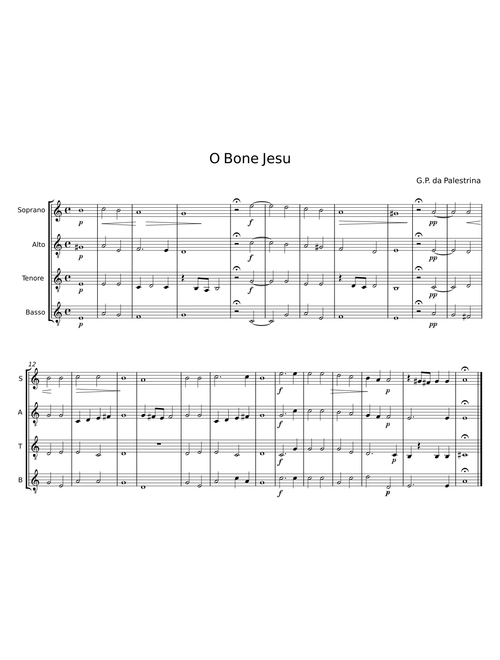 O Bone Jesu – G. P. da Palestrina