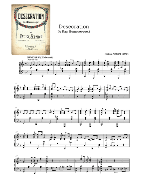 Desecration by Felix Arndt (1914)
