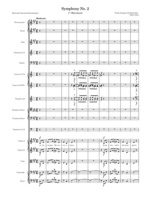 Symphony No. 2 in A Major, 1st Movement – Kalinnikov