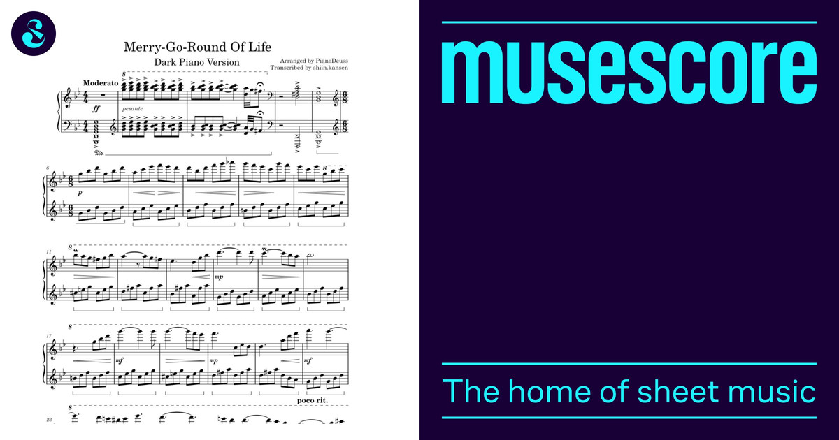 Merry-Go-Round of Life – PianoDeuss Sheet Music for Piano (Solo