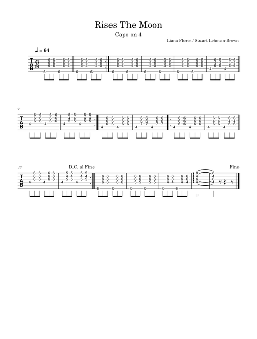 Rises the Moon – liana flores - Guitar