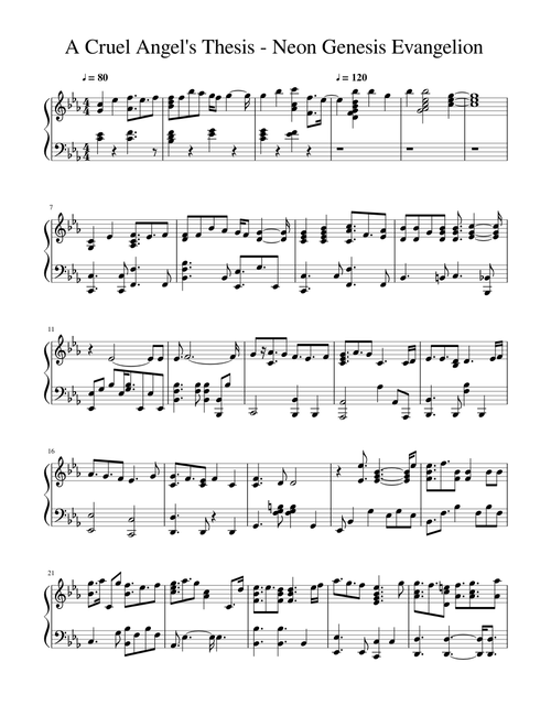 A Cruel Angel's Thesis - Neon Genesis Evangelion (Piano Cover)