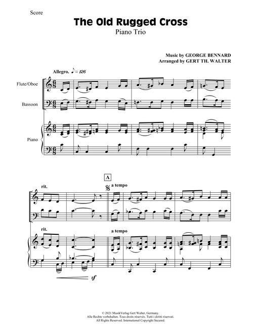 The Old Rugged Cross (Arr. Gert Th. Walter) - George Bennard (Small Ensemble)