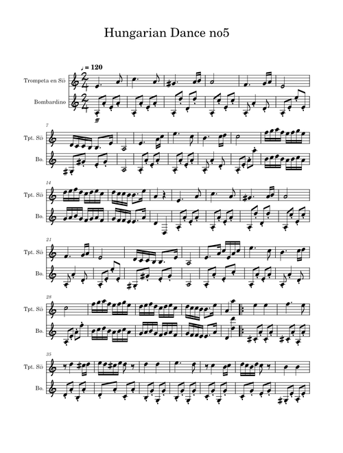Hungarian Dance no5 Brass Duet