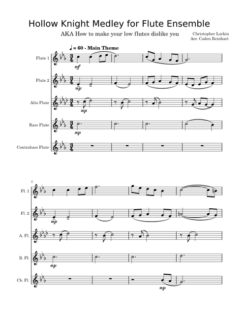 Hollow Knight Medley - Flute Ensemble