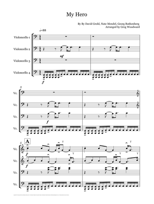 My Hero (Arr. Greg Woodward) - Foo Fighters (String Ensemble)