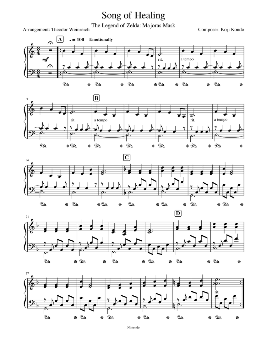Song of Healing Sheet music for Piano (Solo)