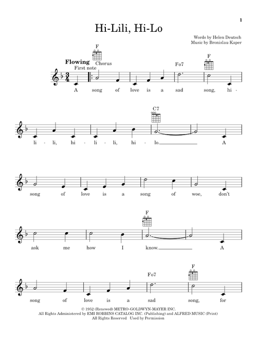 Hi-Lili, Hi-Lo - Bronislau Kaper (Ukulele)