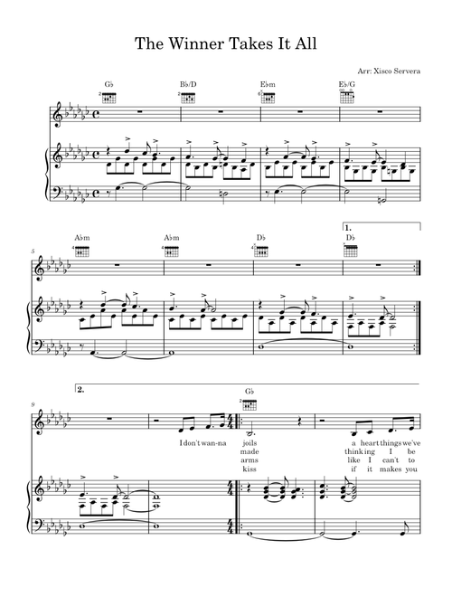 The winner takes it all – ABBA