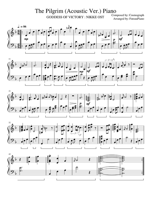 GODDESS OF VICTORY : NIKKE - The Pilgrim Acoustic Ver. Piano