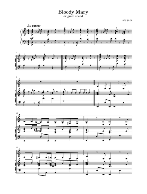 Bloody mary – Lady Gaga Bloody Mary – Lady Gaga Lady Gaga – Bloody Mary original speed