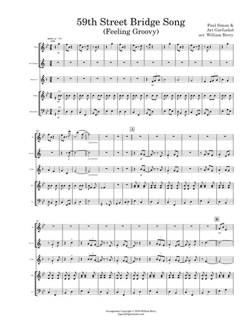 59th Street Bridge Song - Paul Simon & Art Garfunkel (arr. William Berry)
