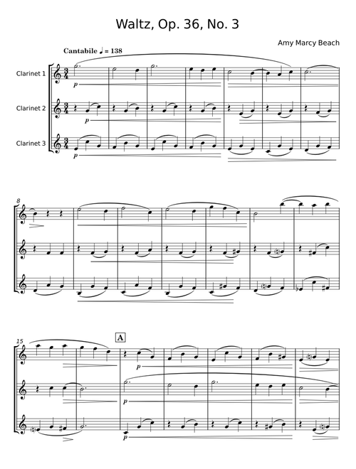 Waltz, Op. 36, No. 3 - Amy Marcy Beach