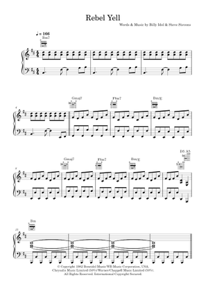Play Official version of Rebel yell Sheet Music by Billy Idol for
