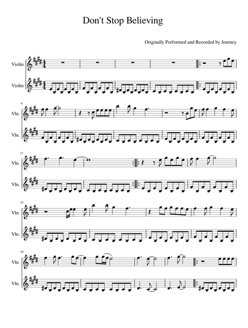 Don't Stop Believing by Journey