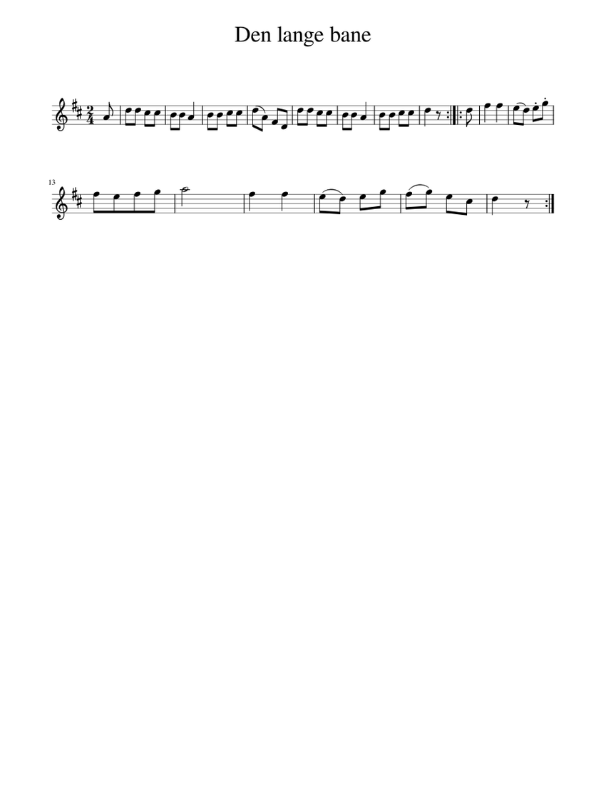 Den lange bane Sheet music for Piano (Solo) Easy | Musescore.com
