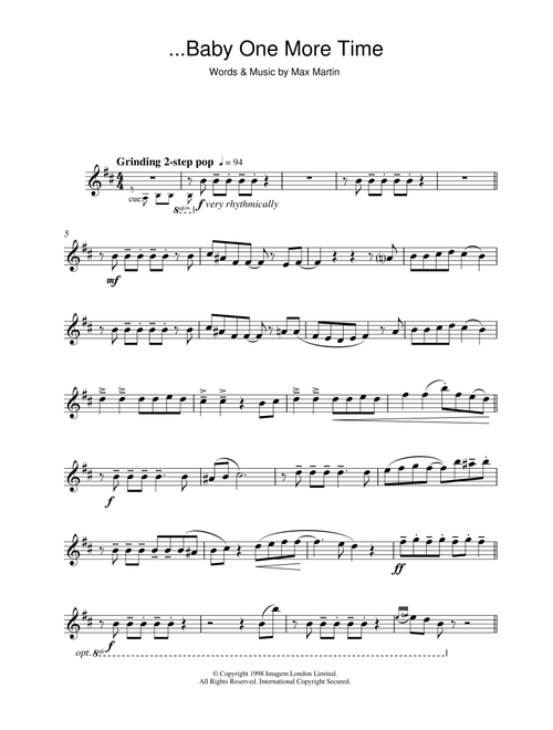 ...Baby One More Time - Britney Spears (Alto Sax Solo)